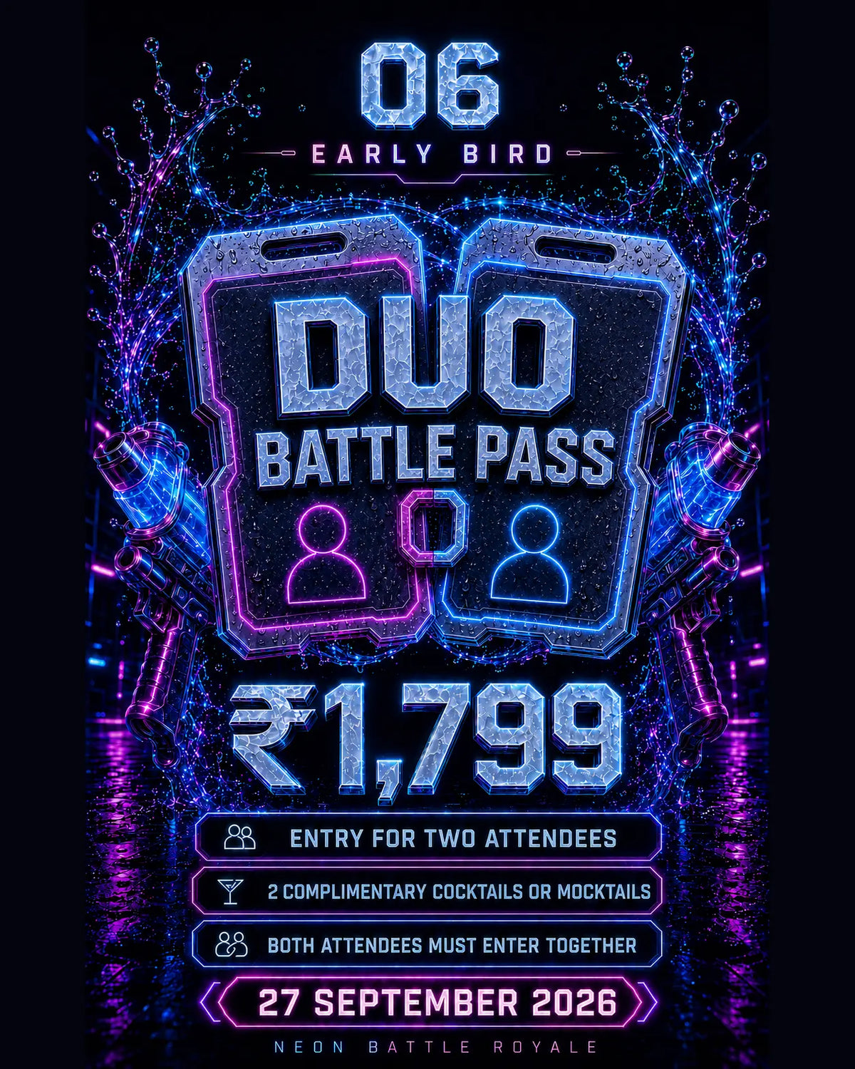 Neon Battle Royale Duo Battle Pass Early Bird ₹1,799 – 27 September 2026